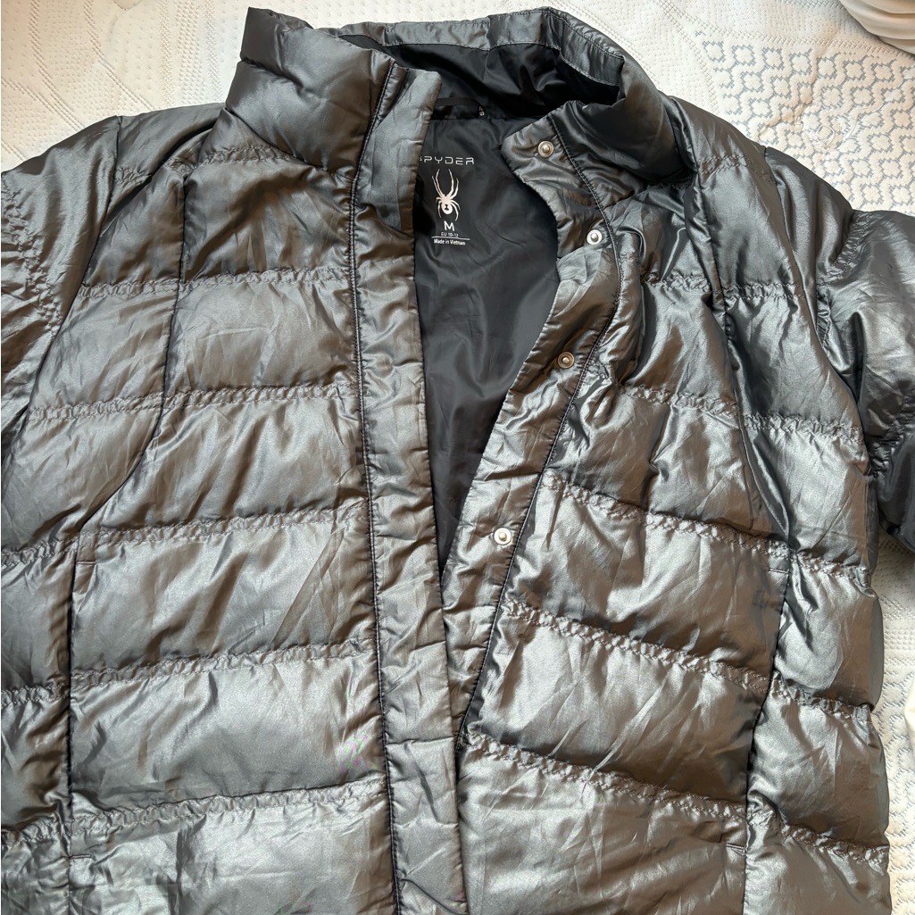 Spyder Women's Black Solitude Crop Down Jacket Size Medium